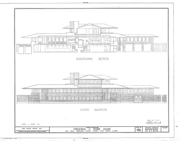 Robie House - imagem da Library of the Congress