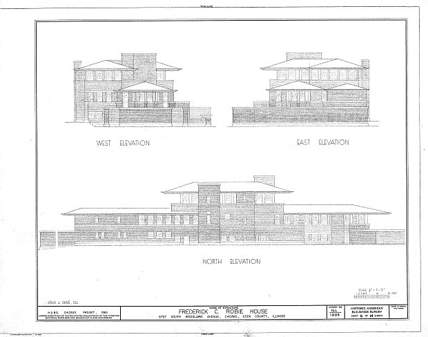 Robie House - imagem da Library of the Congress